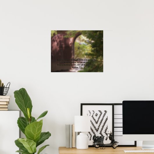 Matthew 7:7 poster (Heimbüro)