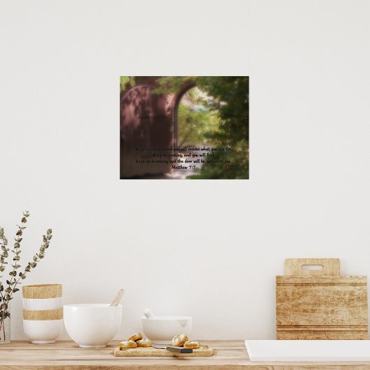 Matthew 7:7 poster (Küche)