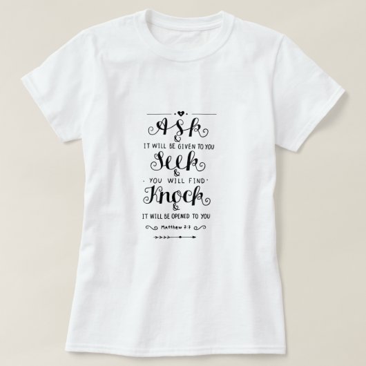 MATTHEW 7:7 T-Shirt (Design vorne)