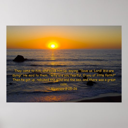 Matthew 8:25-26 poster (Vorne)