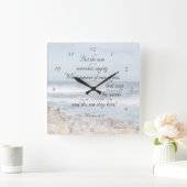 Matthew 8:27 Jesus beruhigt den Sturm, Bibelverse Quadratische Wanduhr (Zuhause)