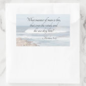 Matthew 8:27 Jesus beruhigt den Sturm, Bibelverse Rechteckiger Aufkleber (Tasche)