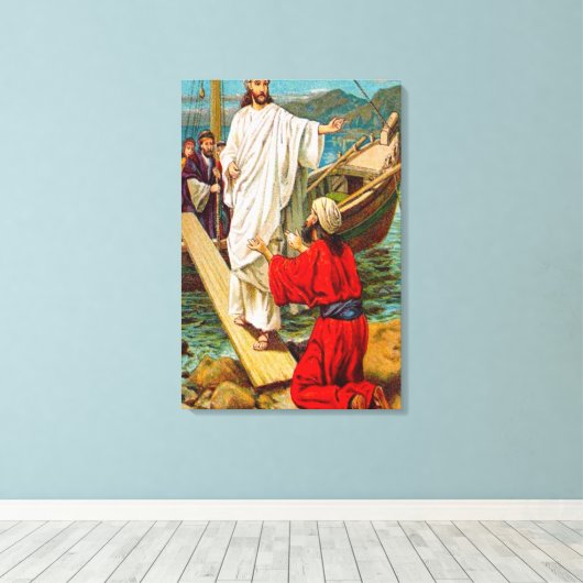 Matthew 8:28-34 Set Free from Demons Leinwand (Insitu (Holzboden))