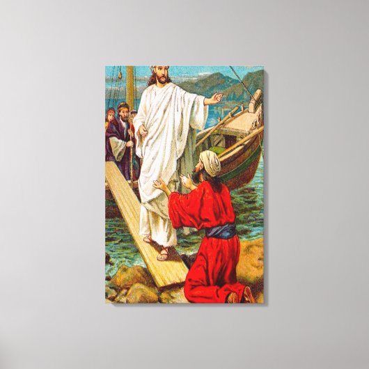 Matthew 8:28-34 Set Free from Demons Leinwand (Vorderseite)