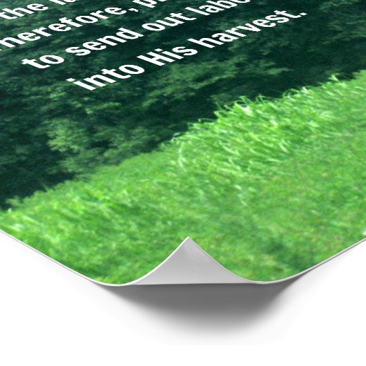 Matthew 9:37,38 poster (Ecke)