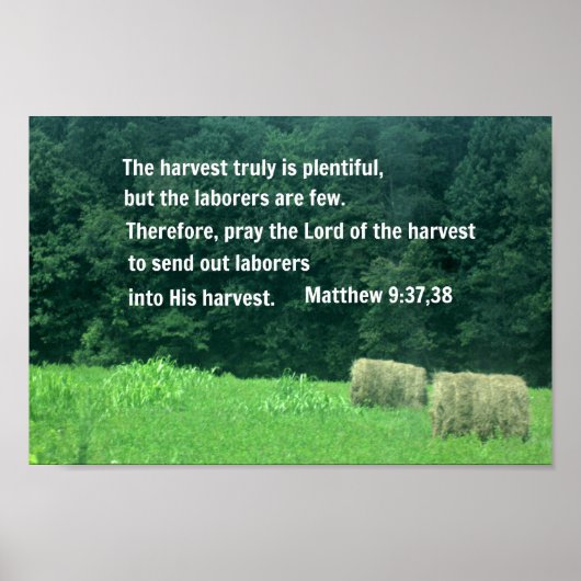 Matthew 9:37,38 poster (Vorne)