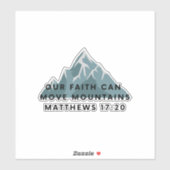 Matthew Bible Verse Stickers unser Glaube kann sic Aufkleber (Blatt)