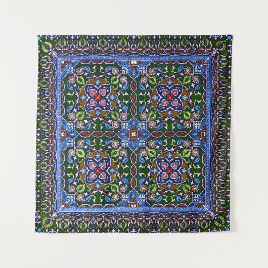 Matthew Digby Wyatt Textile Design in grün blau Wandteppich (Vorderseite (Horizontal))