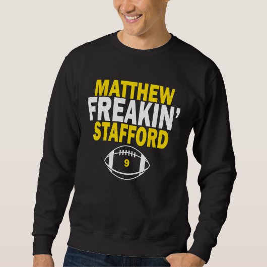 Matthew Freakin' Stafford Nummer 9 Sweatshirt (Vorderseite)