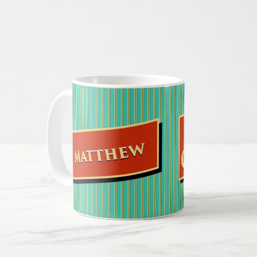 Matthew Gemini Modern Retro Kaffeetasse (Vorderseite Links)
