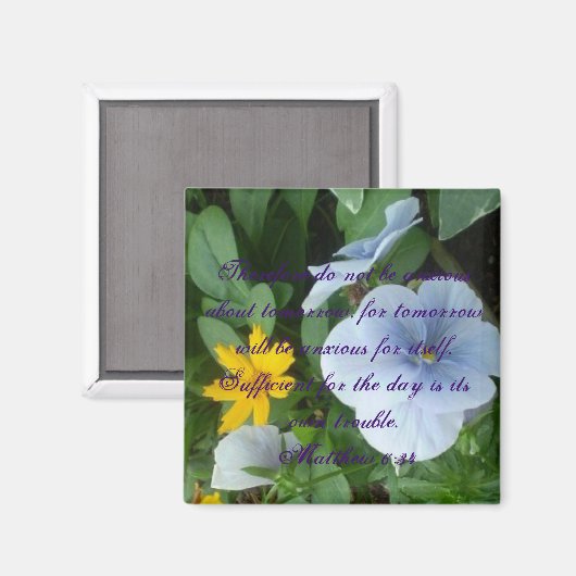 Matthew Inspirational BLUME Scripting ANXIOUS Magnet (Vorderseite/Rückseite)