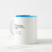 Matthew, Personalisierter Name, Begriffsbestimmung Zweifarbige Tasse (Vorderseite Links)