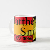 Matthew Smith R2B Certified Public Accountant Kaffeetasse (Vorderseite Links)