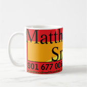 Matthew Smith R2B Certified Public Accountant Kaffeetasse (Links)