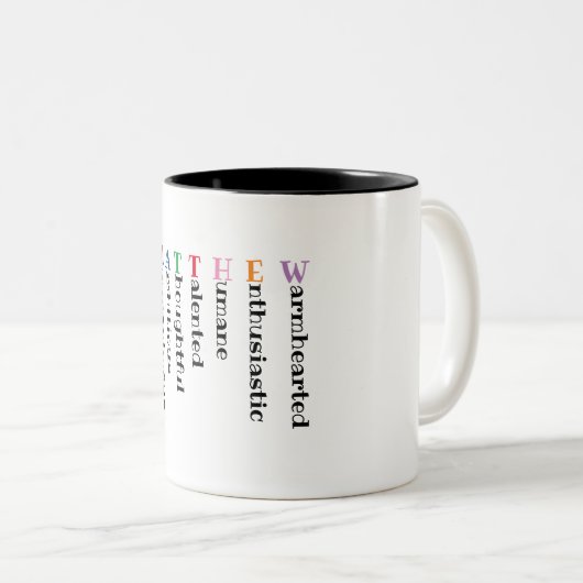 Matthew-Tasse Zweifarbige Tasse (VorderseiteRechts)