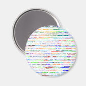 Matthew Text Design II Round Magnet (Vorderseite/Rückseite)