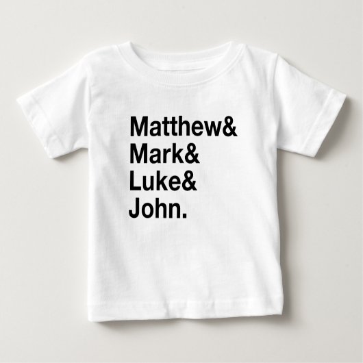 Matthew u. Kennzeichen u. Luke u. John Baby T-shirt (Vorderseite)