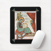 Matthew von Lindisfarne mittelalterliches Manuskri Mousepad (Mit Mouse)