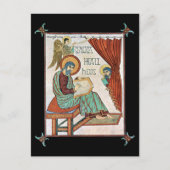 Matthew von Lindisfarne mittelalterliches Manuskri Postkarte (Vorderseite)