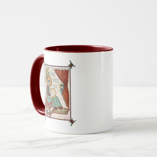 Matthew von Lindisfarne mittelalterliches Manuskri Tasse (Vorderseite Links)