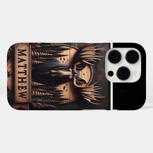 Matthew's Elch-Wappen Case-Mate iPhone Hülle (Rückseite (Horizontal))