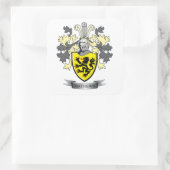 Matthews Familienwappen Coat of Arms Quadratischer Aufkleber (Tasche)