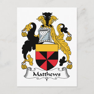 Matthews Familienwappen Postkarte