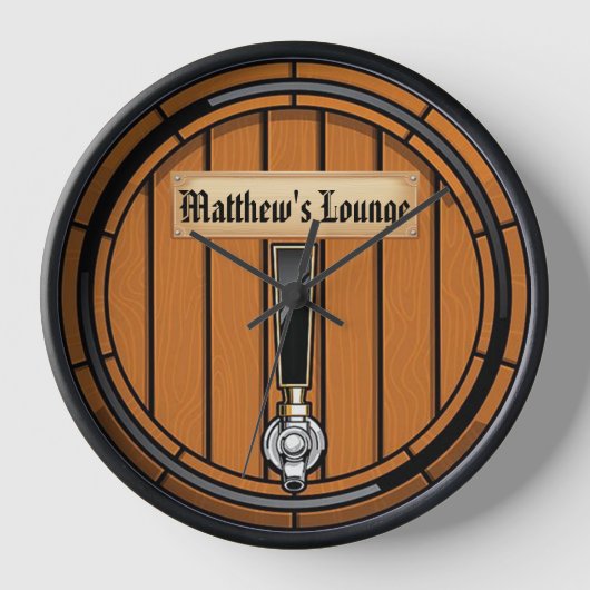 Matthew's Lounge Round Uhr (Vorderseite)
