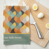 Matthey 7:11 Geben Sie uns heute Retro Ovals Geschirrtuch (Viertel Falte)