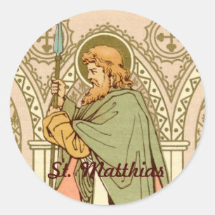 Matthias der Apostel (RLS 11) Runder Aufkleber