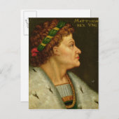 Matthias I., Hunyadi Postkarte (Vorne/Hinten)