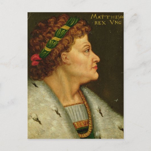 Matthias I., Hunyadi Postkarte (Vorderseite)