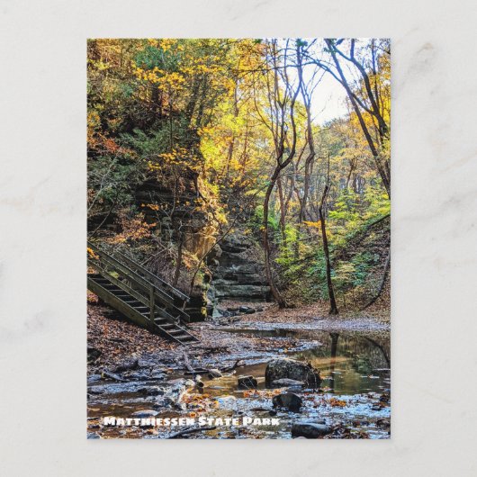 Matthiessen Staat Park, Utica Illinois Postcard Postkarte (Vorderseite)