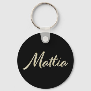 Mattia Whitegold Button Name Schlüsselanhänger
