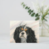 Mattie der König Charles Cavalier Spaniel Postkarte (Stehend Vorderseite)