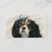 Mattie der König Charles Cavalier Visitenkarte (Rückseite)