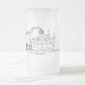Mattiert 16 oz. Tasse, Block Island Seaside Dock Mattglas Bierglas (Mittel)
