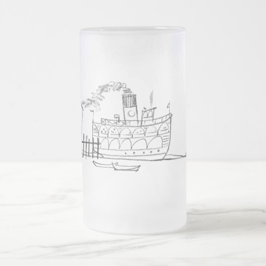 Mattiert 16 oz. Tasse, Block Island Seaside Dock Mattglas Bierglas (Mittel)