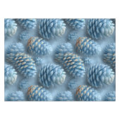 Mattiert-Blaue Pinecones Tischdecke (Vorderseite (Horizontal))