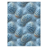 Mattiert-Blaue Pinecones Tischdecke (Vorderseite)