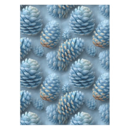 Mattiert-Blaue Pinecones Tischdecke