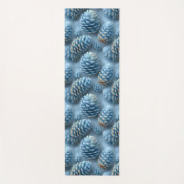 Mattiert-Blaue Pinecones Yogamatte