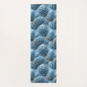 Mattiert-Blaue Pinecones Yogamatte (Rückseite)