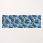 Mattiert-Blaue Pinecones Yogamatte (Vorderseite (Horizontal))
