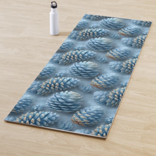 Mattiert-Blaue Pinecones Yogamatte (Beispiel)