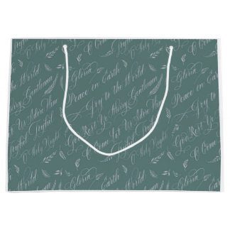 Mattiert Blue Carols Große Geschenktüte