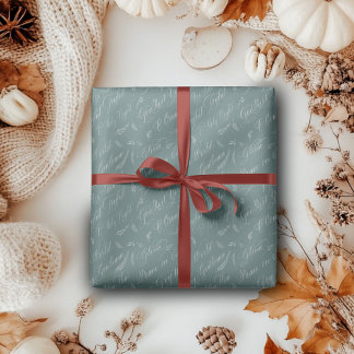 Mattiert Blue Carols Seidenpapier