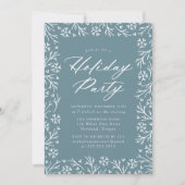 Mattiert Blue Elegante Snowflake Einladung (Vorderseite)