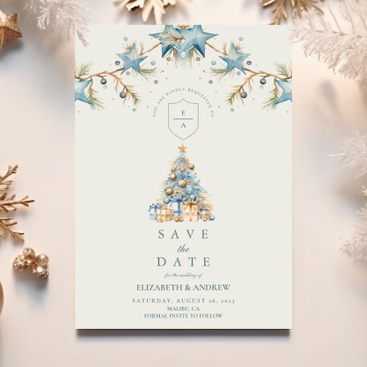 Mattiert Blue Star Hochzeit Save The Date
