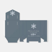Mattiert Blue Winter Wedding Custom Geschenkschachtel (Ungefaltet)